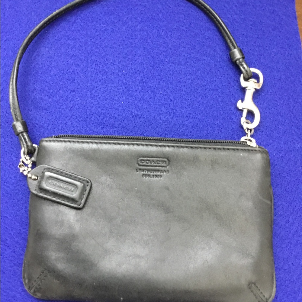 Coach wristlet, vintage, black